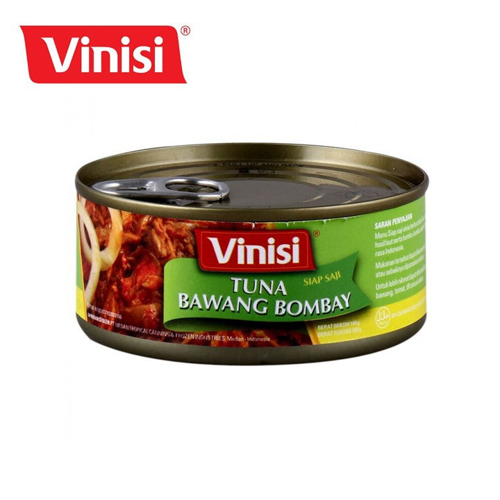 Vinisi Makanan Kaleng Tuna Saus Bawang Bombay 140 gr