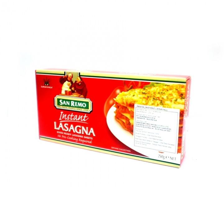 San Remo Pasta Lasagna Instant 250 gr