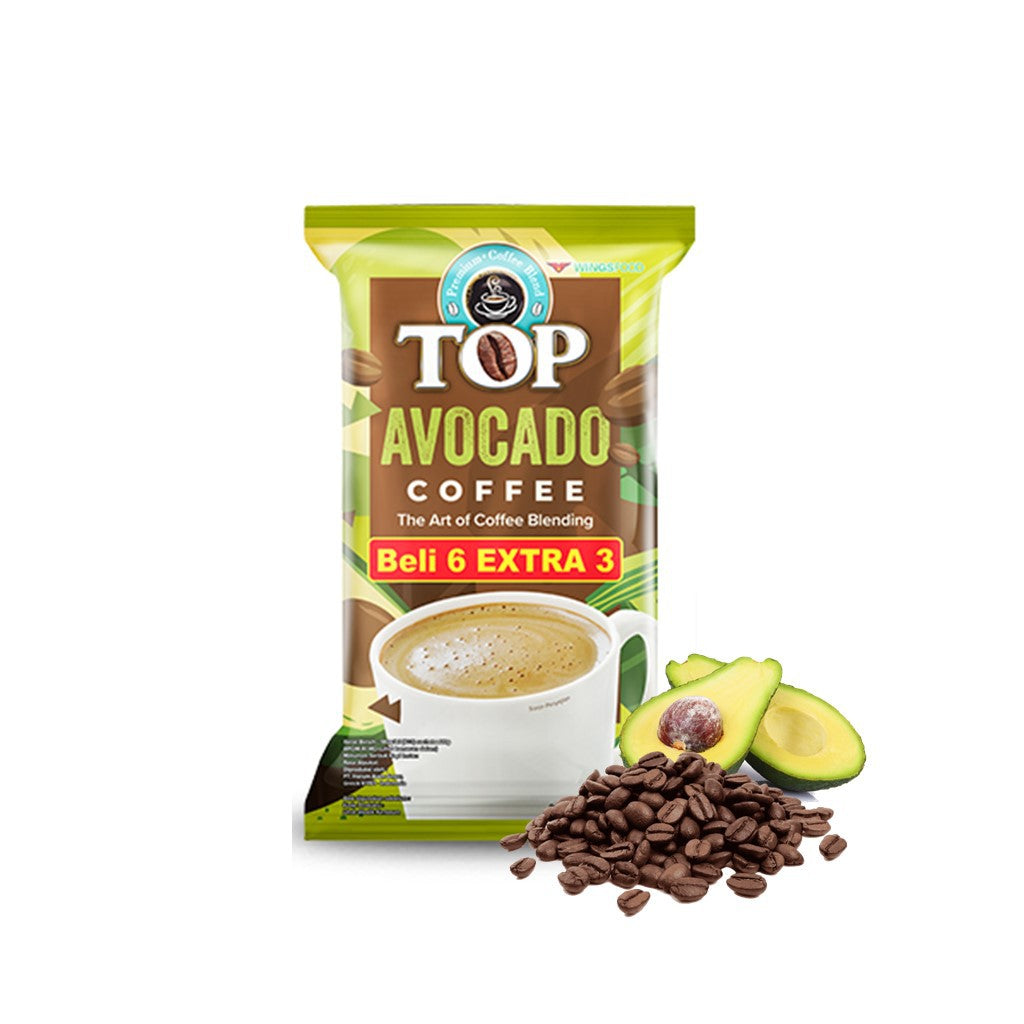 Top Coffee Kopi Instan Avocado 22 gr isi 6 + 3 pcs
