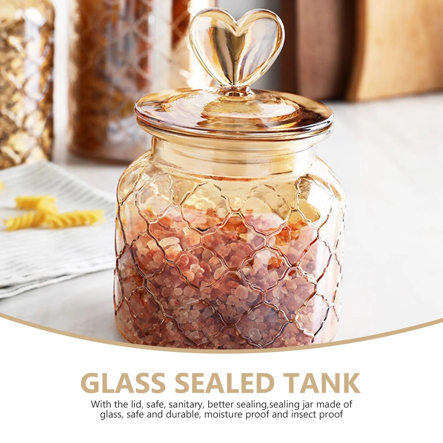 One Two Cups Toples Kaca Penyimpanan Makanan Kedap Udara 1.35L Grid - GFS138