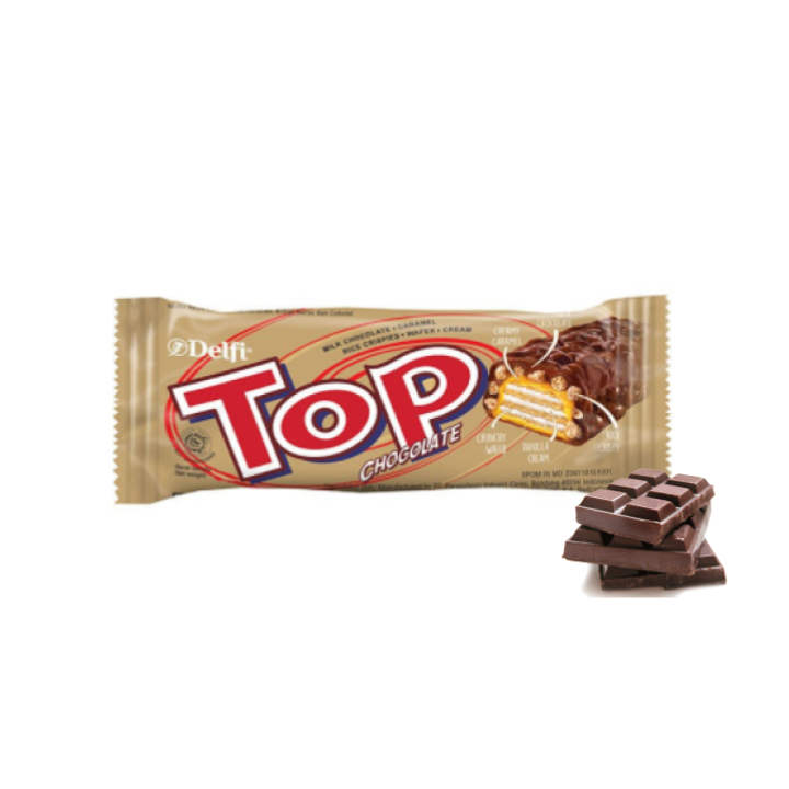 Delfi Top Wafer Cokelat 24 x 9gr x 2