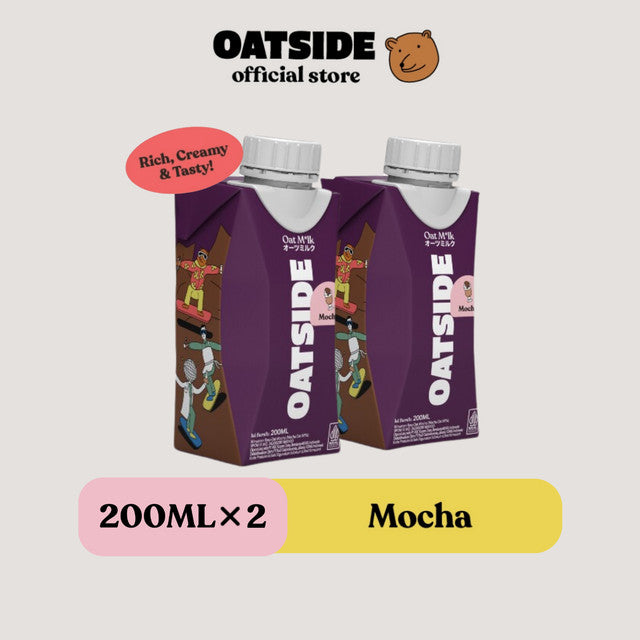 OATSIDE Oat Milk Mocha Caps (Kemasan Tutup Botol) 200ml x 2 pcs