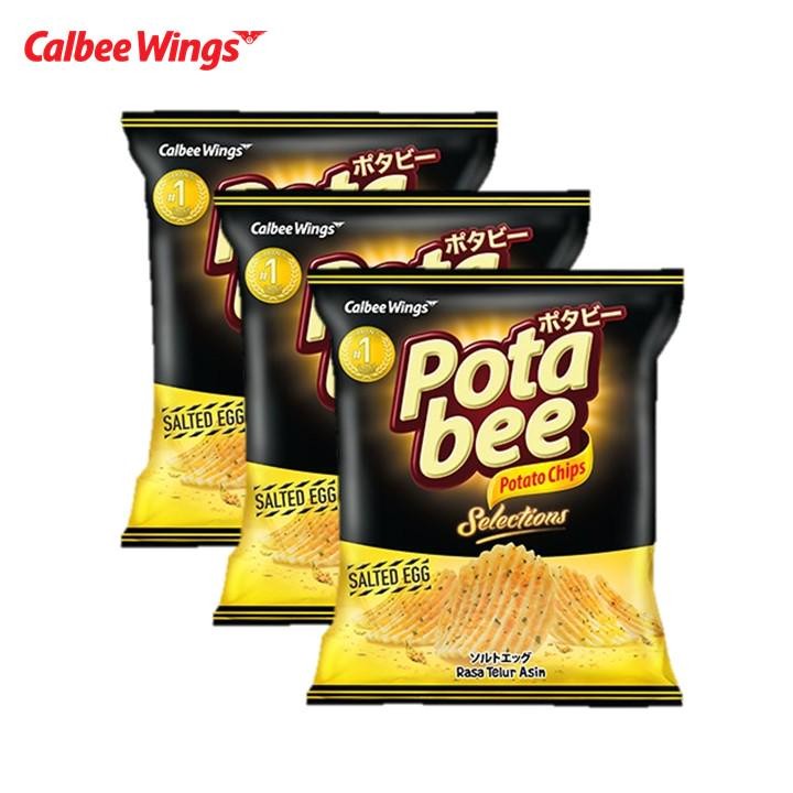 Potabee Keripik Kentang Salted Egg 68 gr x 3