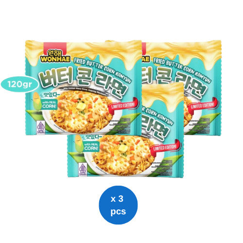 Wonhae Butter Corn Ramyun 120gr x 3 pcs