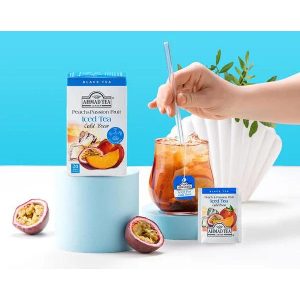 Ahmad Tea Peach & Passion Fruit Cold Brew Iced Tea 20s @ 2gr x 2 pcs