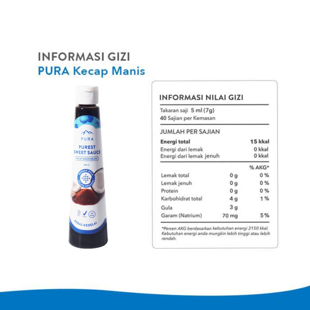 PURA Kecap Manis Kelapa 200ml x 3 pcs