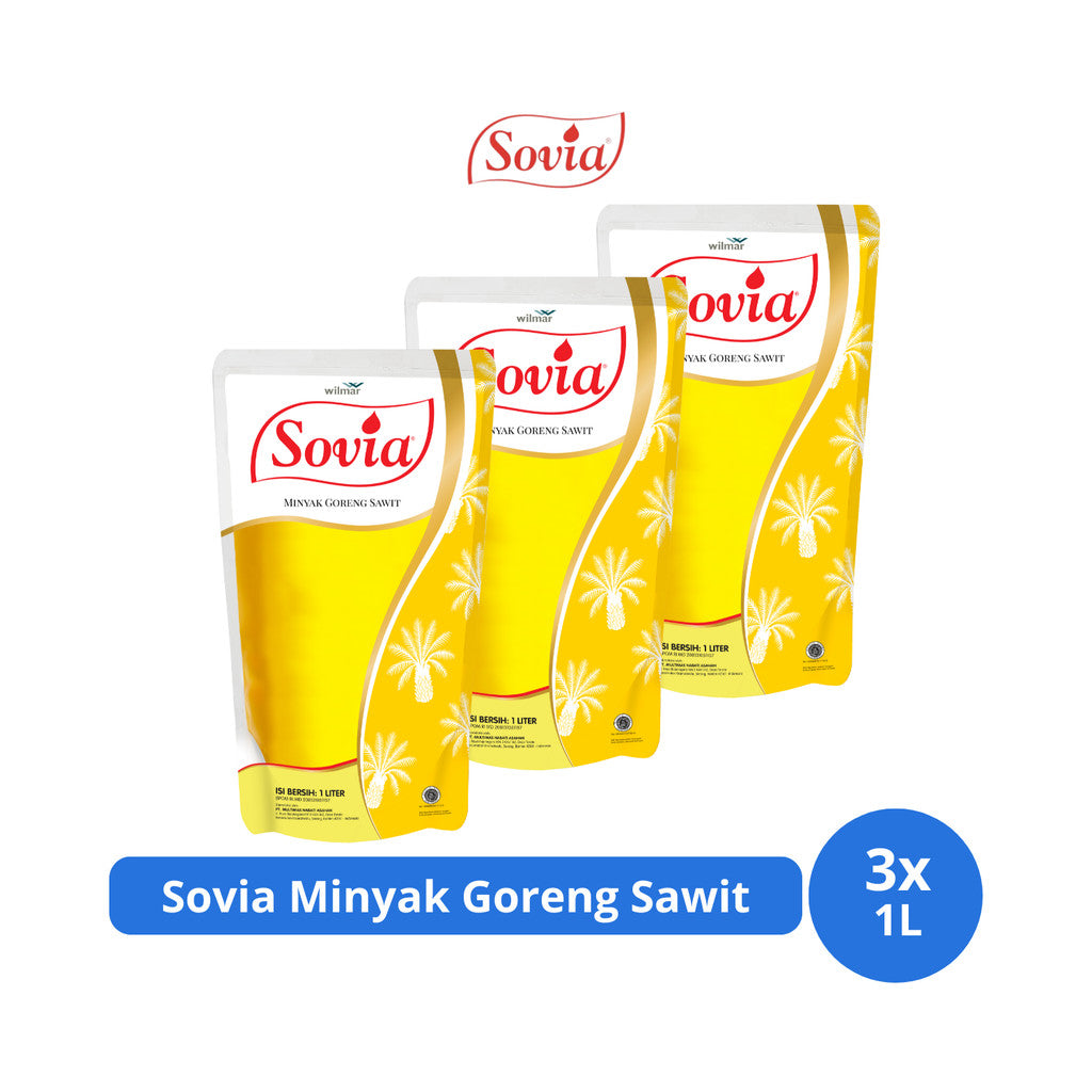 Sovia Minyak Goreng Sawit Pouch 1L x 3 pcs