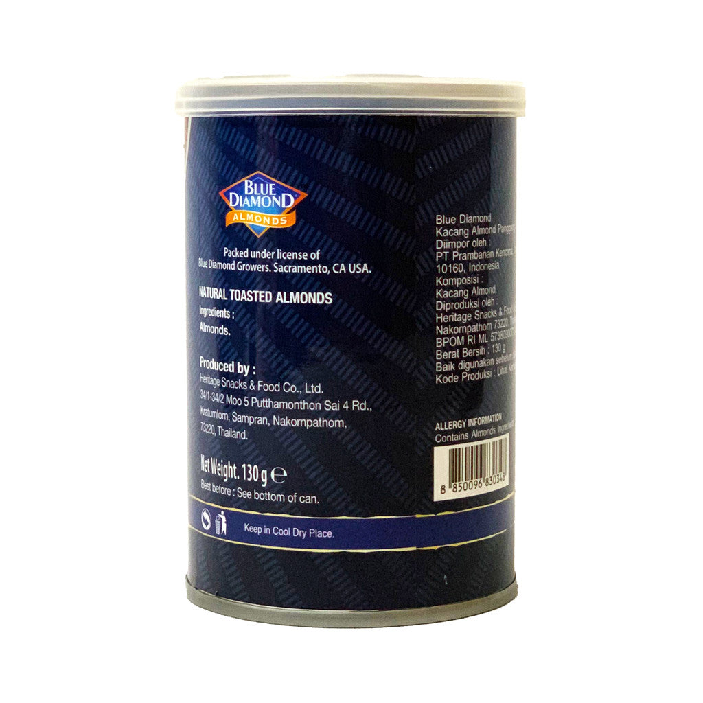 Blue Diamond Natural Toasted Unsalted Almond 130gr x 2 pcs