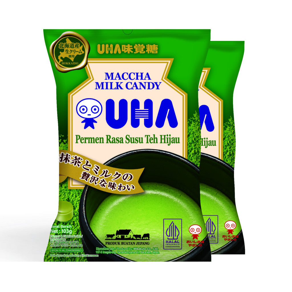 UHA Maccha Milk Candy 103gr x 2 pcs