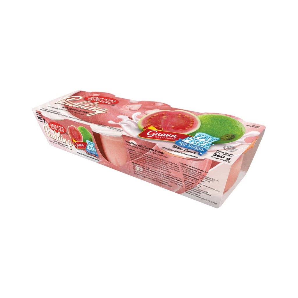 Wong Coco Pudding Guava 3 cups @ 120gr x 4 pcs