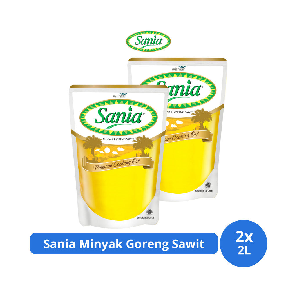 Sania Minyak Goreng Sawit Premium Cooking Oil Pouch 2L x 2 pcs