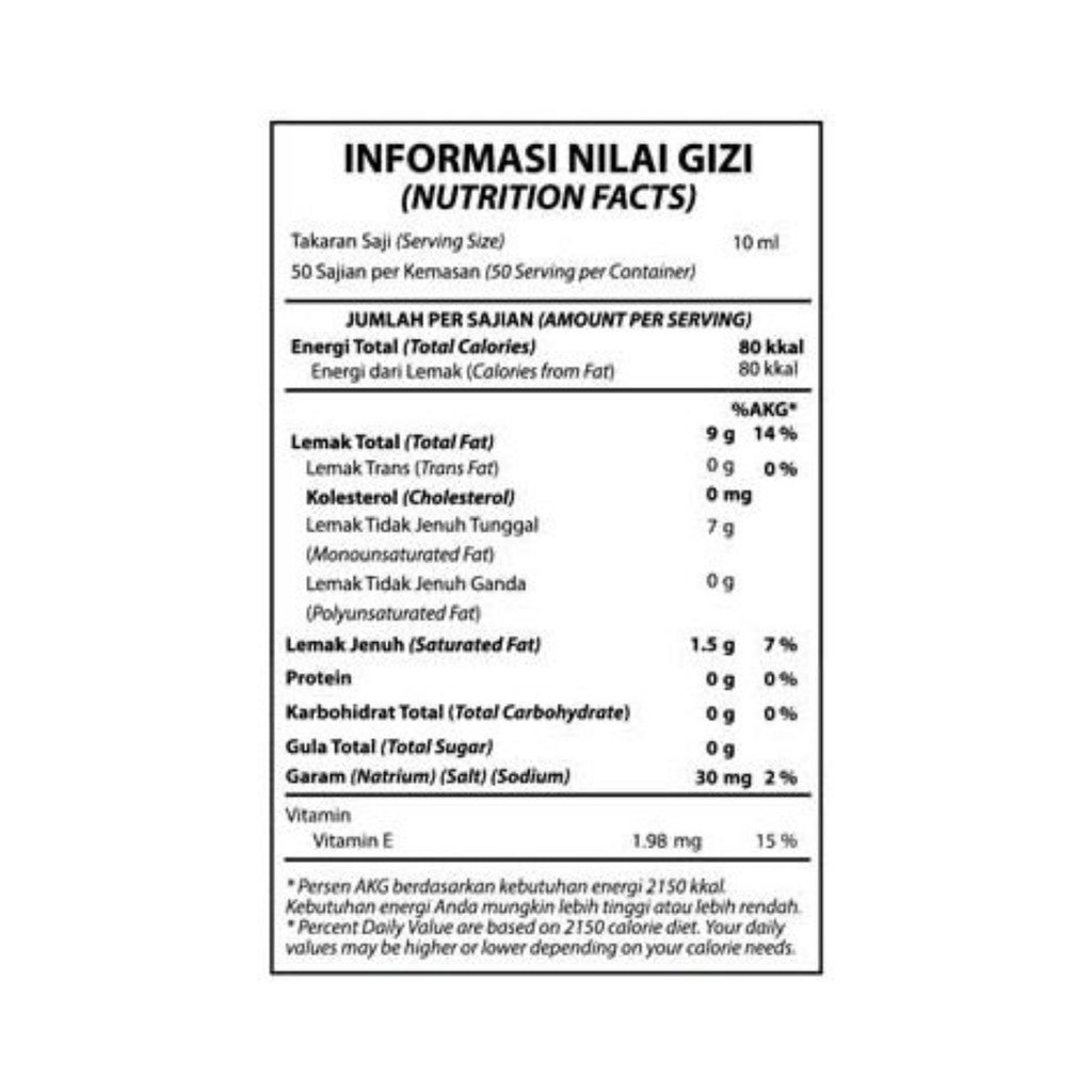 Tropicana Slim Extra Virgin Olive Oil Minyak Zaitun 500ml