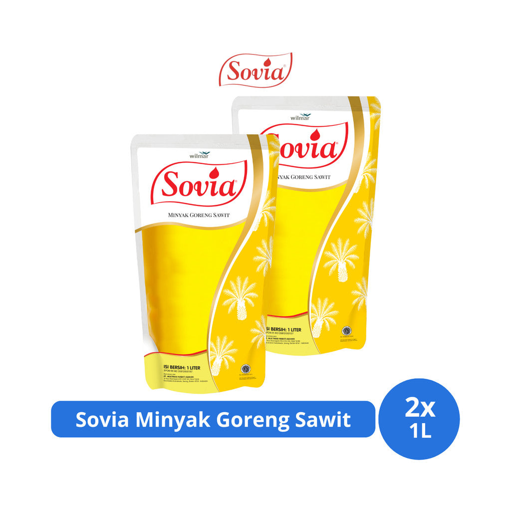 Sovia Minyak Goreng Sawit Pouch 1L x 2 pcs