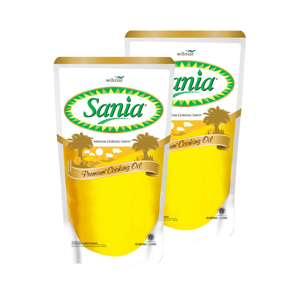 Sania Minyak Goreng Sawit Premium Cooking Oil Pouch 1L x 2 pcs