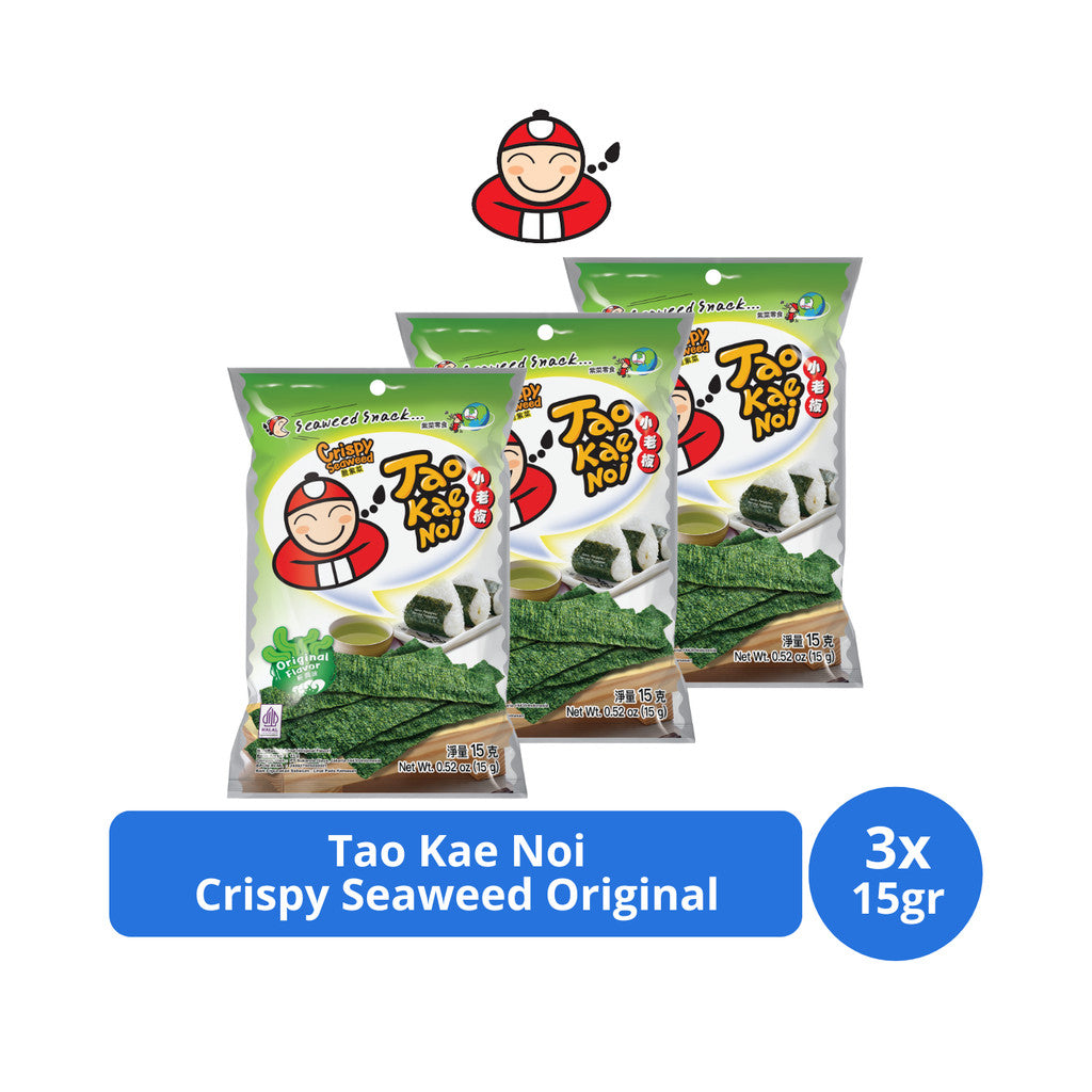 Tao Kae Noi Crispy Seaweed Original 15gr x 3 pcs