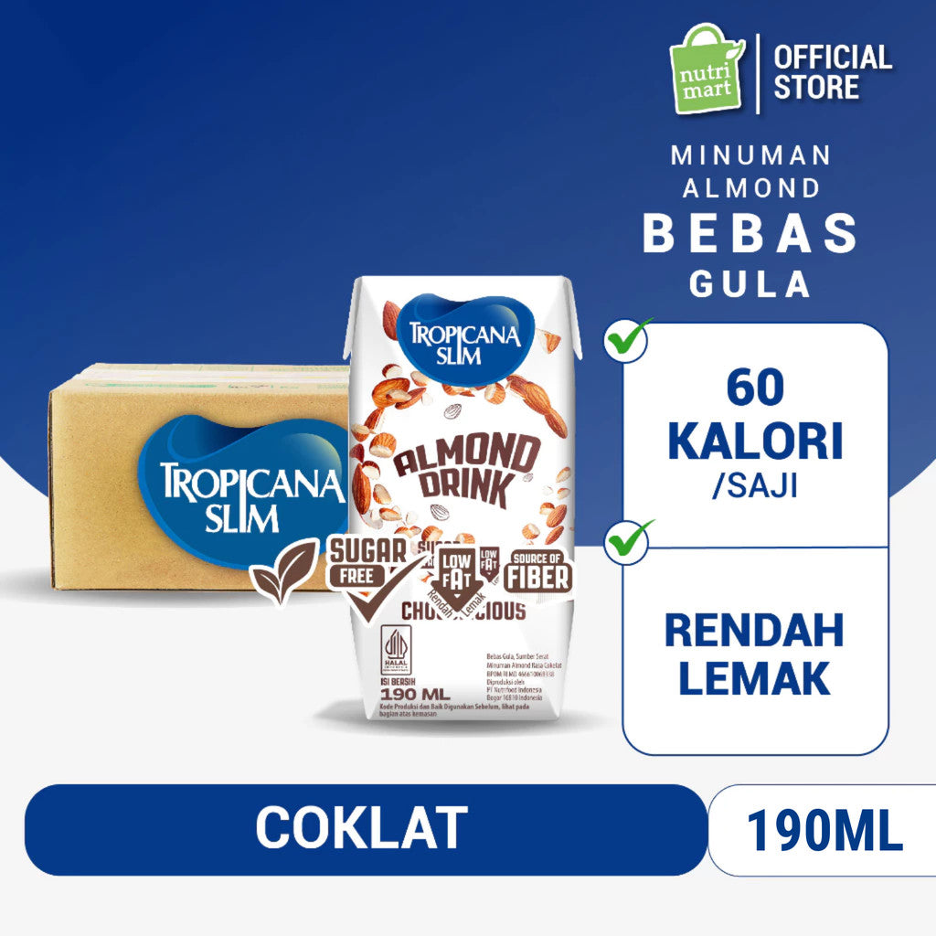 Tropicana Slim Almond Drink Chocolicious Ready to Drink 190 ml x 5 pcs