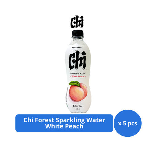 Chi Forest Sparkling Water White Peach 480ml x 5 pcs