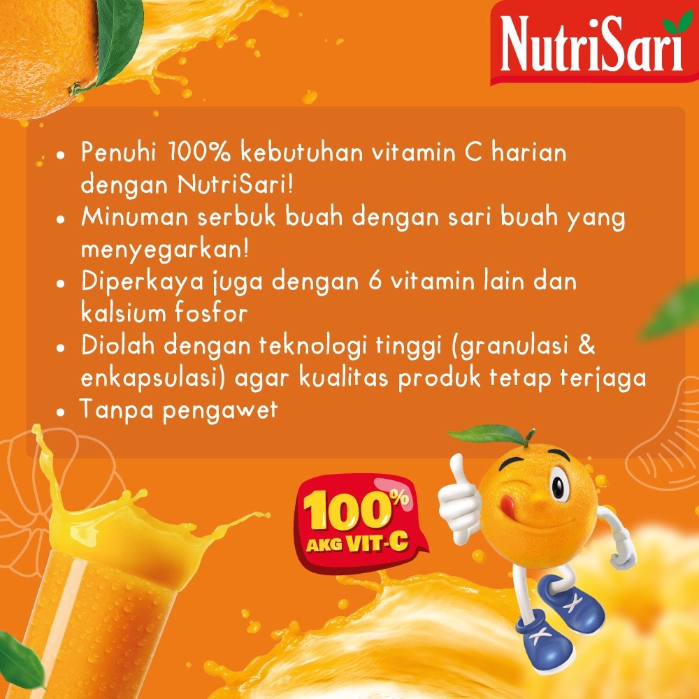 NutriSari Jeruk Peras Refill 500gr x 3 pcs
