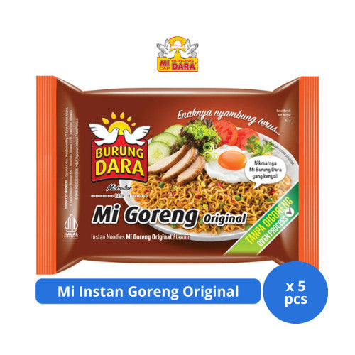 Burung Dara Mi Instan Goreng Original 67gr x 5 pcs