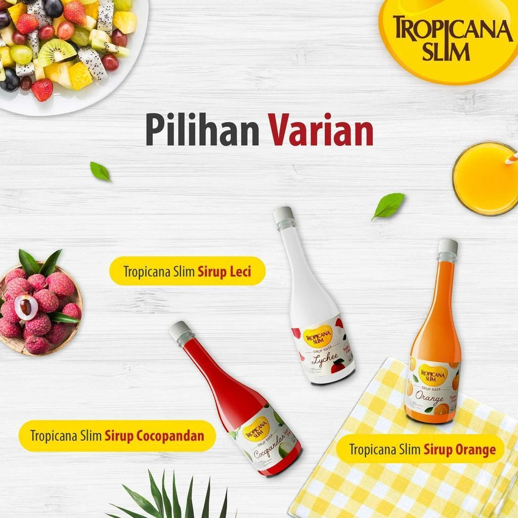 Tropicana Slim Sirup Lychee 750ml x 3 pcs