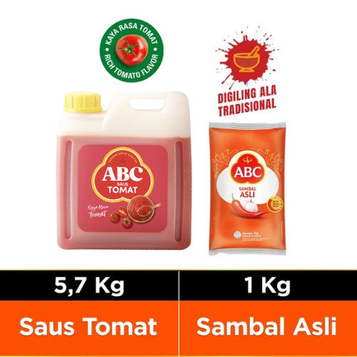 ABC Saus Tomat 5.7 kg + ABC Sambal Asli 1 kg