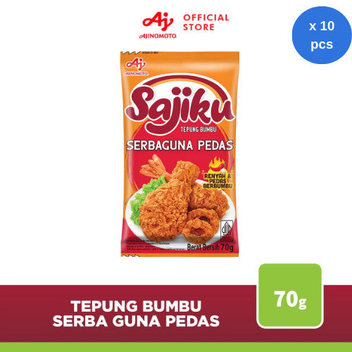 Sajiku Tepung Bumbu Serbaguna Pedas 70 g x 10 pcs