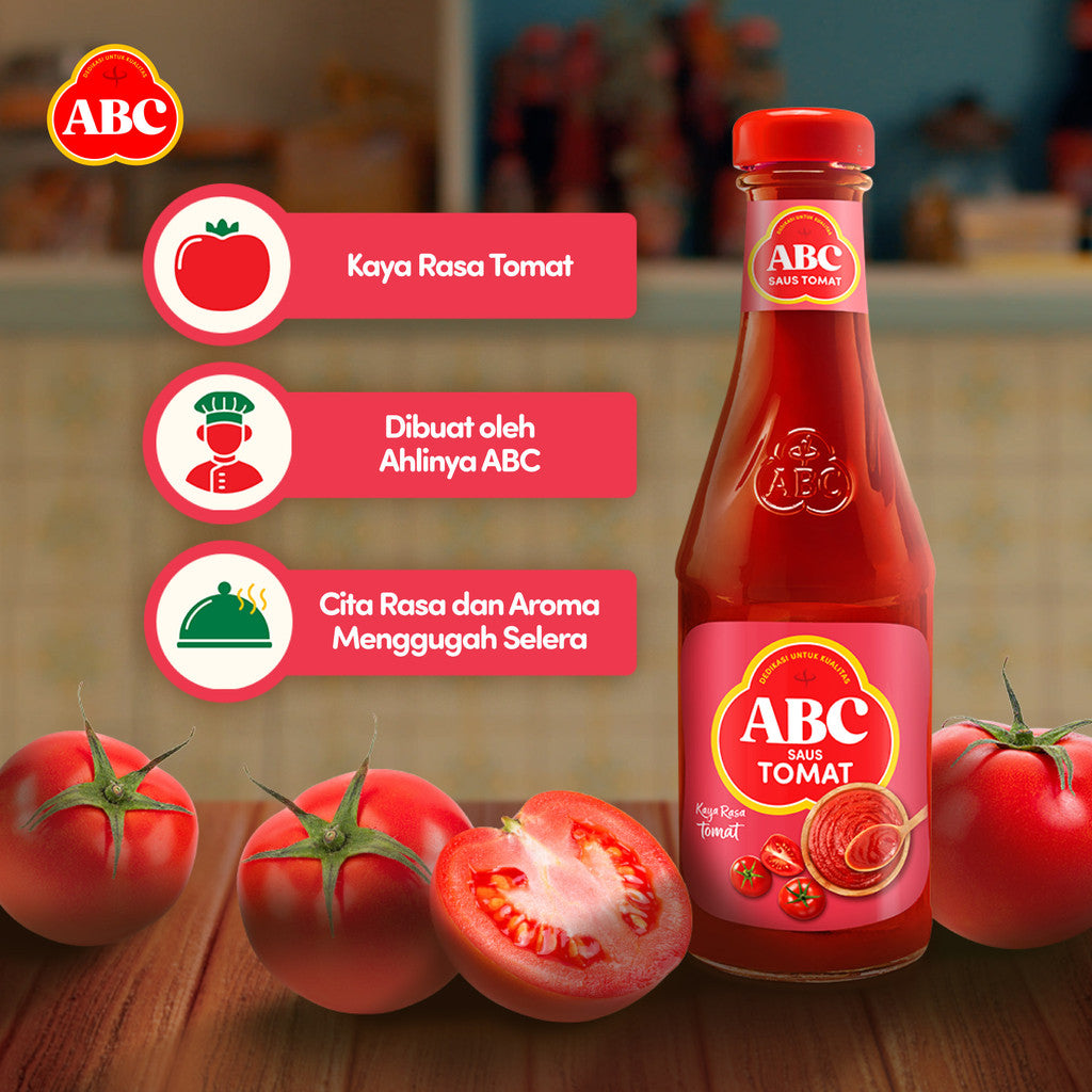ABC Saus Tomat 335 ml - Multipack 12 pcs