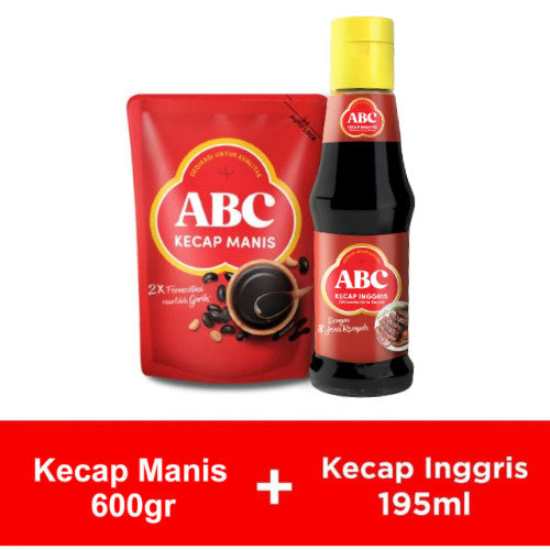 ABC Kecap Manis 600 gr + Kecap Inggris 195 gr