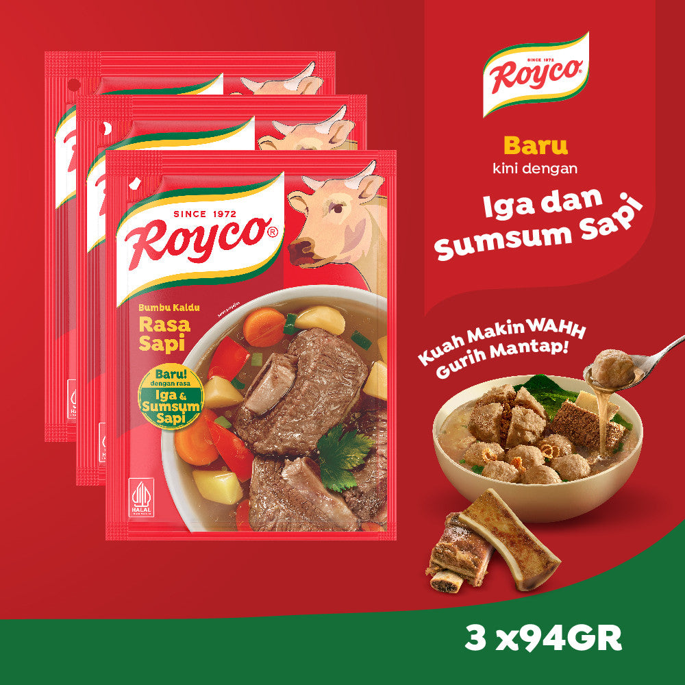 Royco Penyedap Bumbu Kaldu Sapi 94G x3
