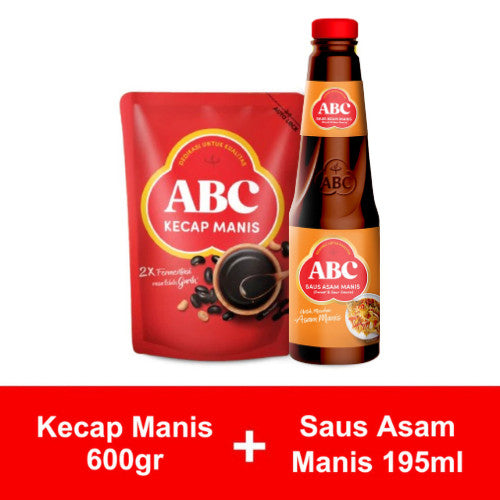 ABC Kecap Manis 600g + Saus Asam Manis 195ml