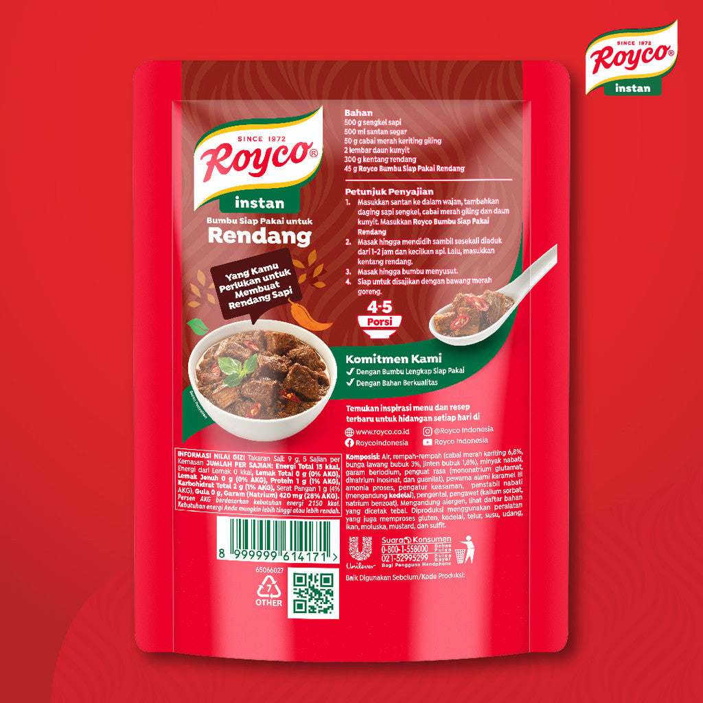 ROYCO BUMBU SIAP PAKAI RENDANG 4X45 G