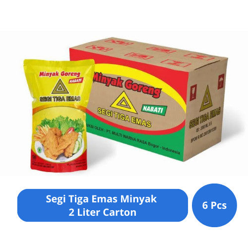 Segi Tiga Emas Minyak 2 Liter Carton (6 Pcs)