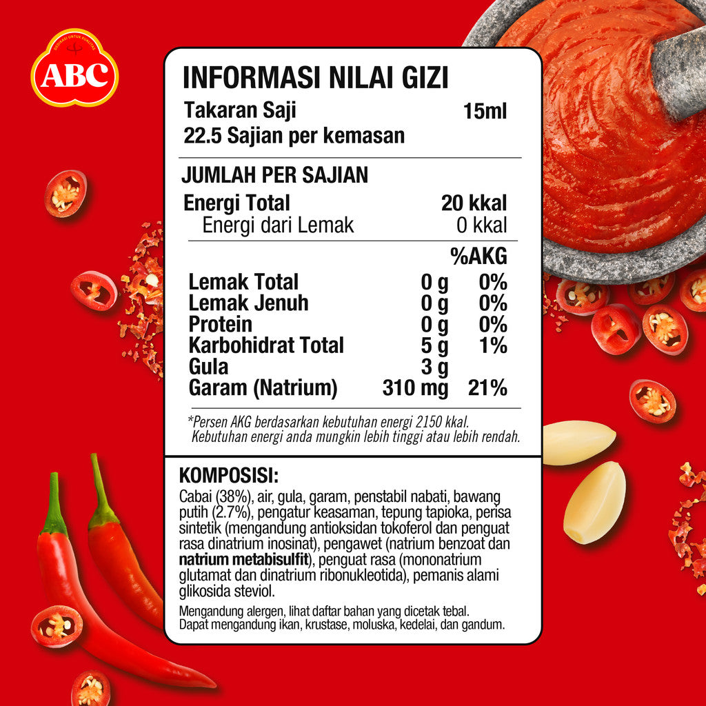 ABC Sambal Extra Pedas 12 x 335 mL