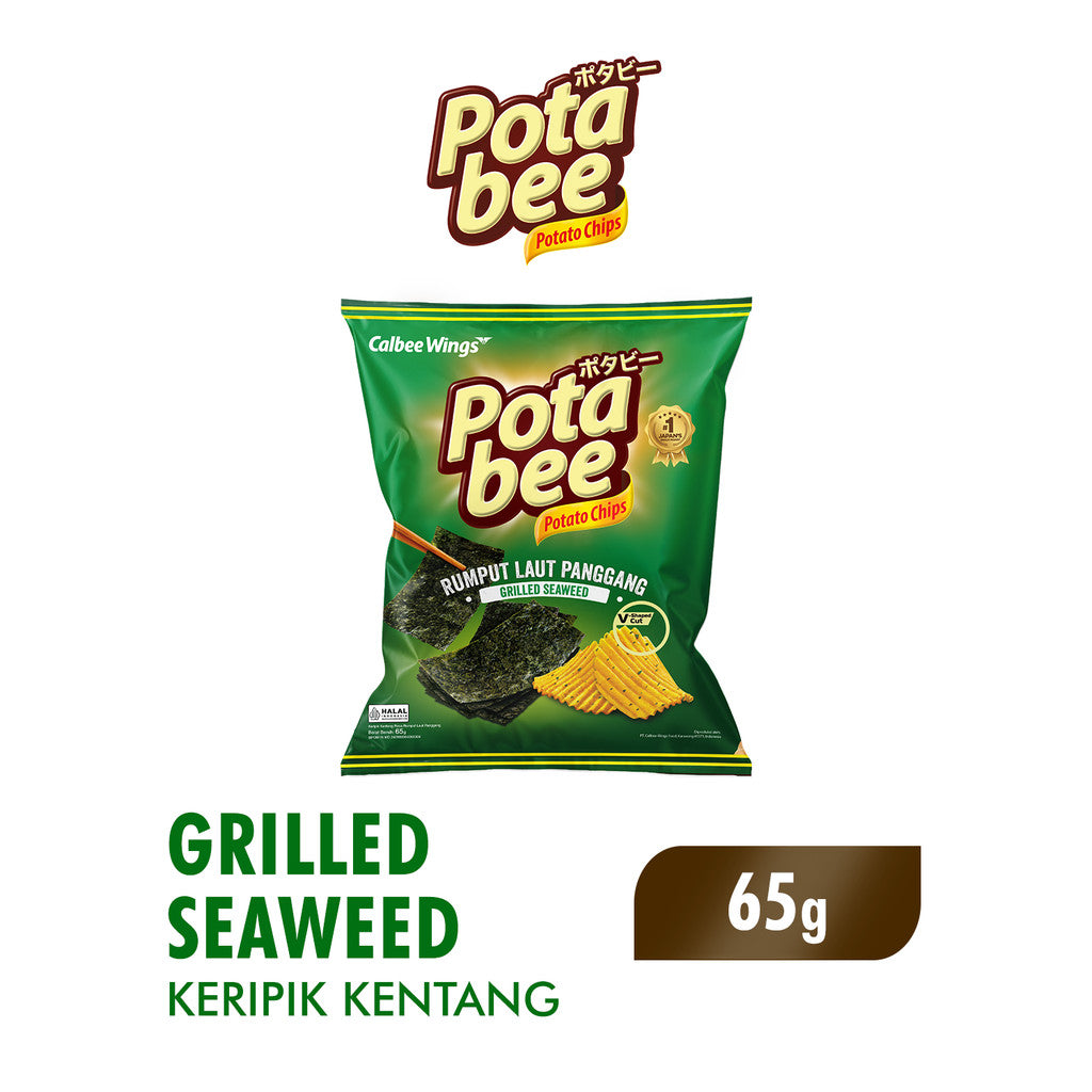 Potabee Keripik Kentang Grilled Seaweed 65 gr x3