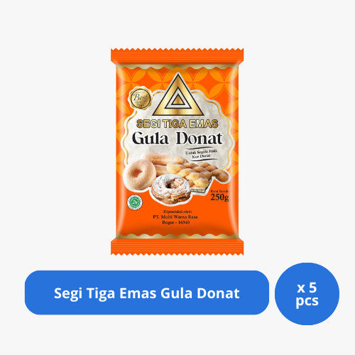 Segi Tiga Emas Gula Donat 250 Gram x 5 pcs