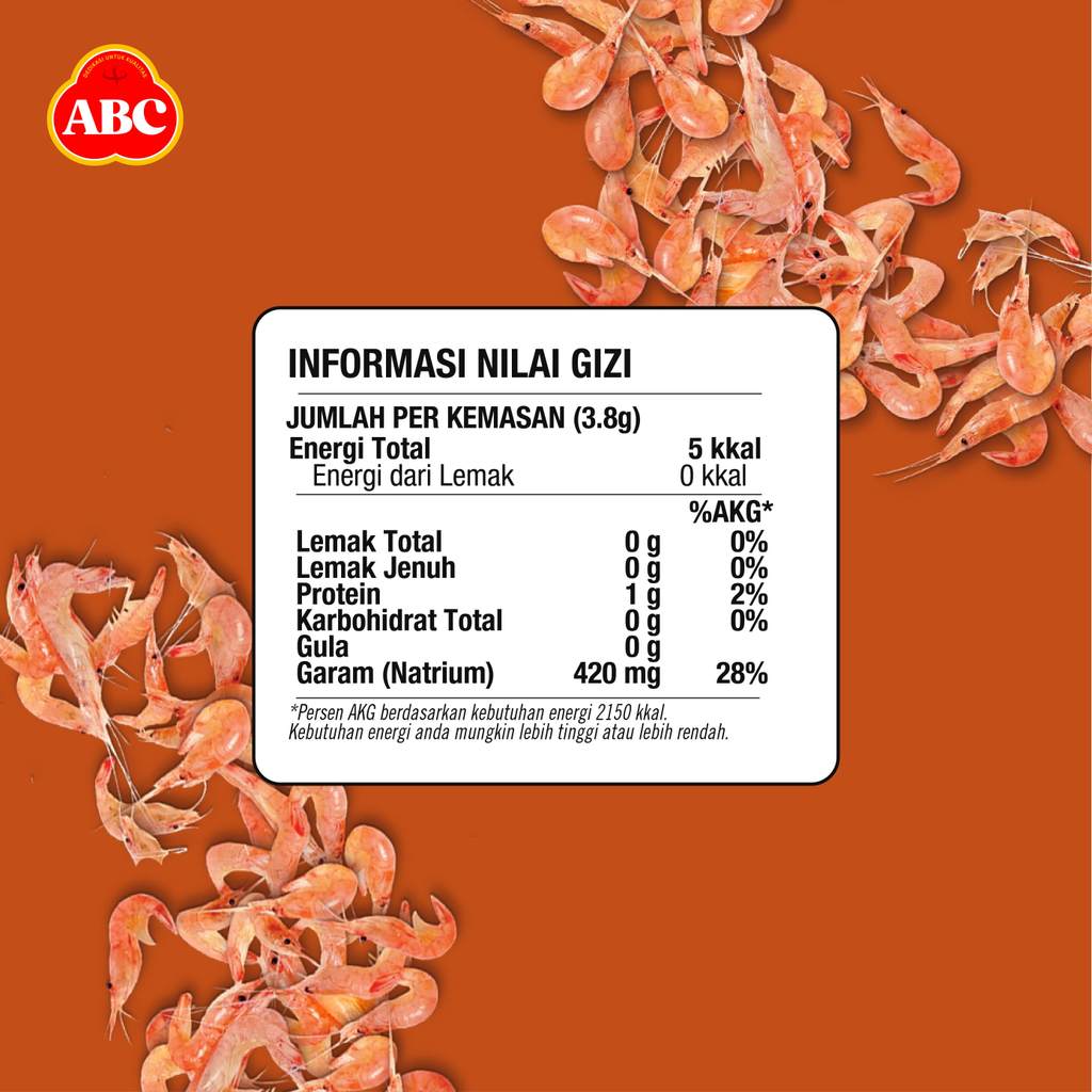 ABC Terasi Udang 20 x 3.8 g - Multi Pack 6 pcs