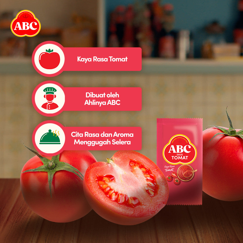 ABC Saus Tomat 22 x 8 g - Multi Pack 10 pcs