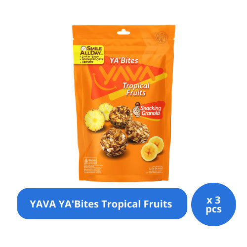YAVA YA'Bites Tropical Fruits 125g x 3 pcs