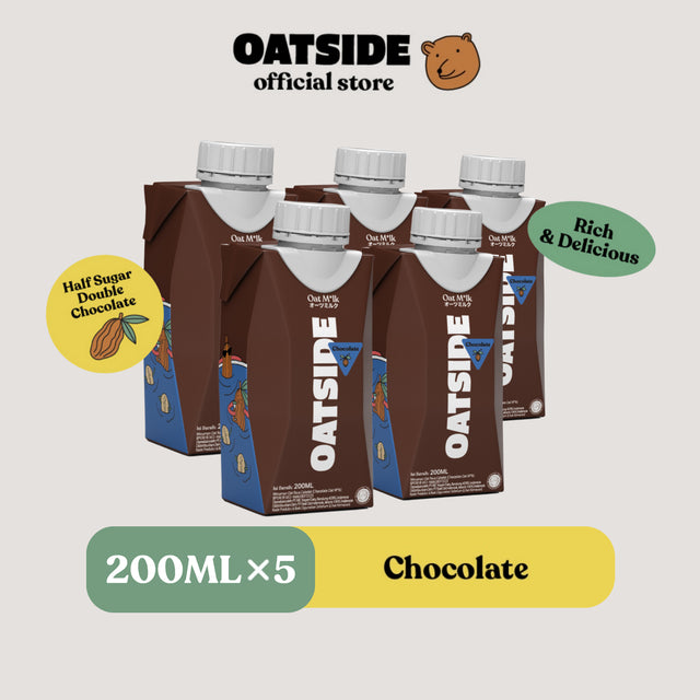OATSIDE Oat Milk Chocolate Caps (Kemasan Tutup Botol) 200ml x 5 pcs