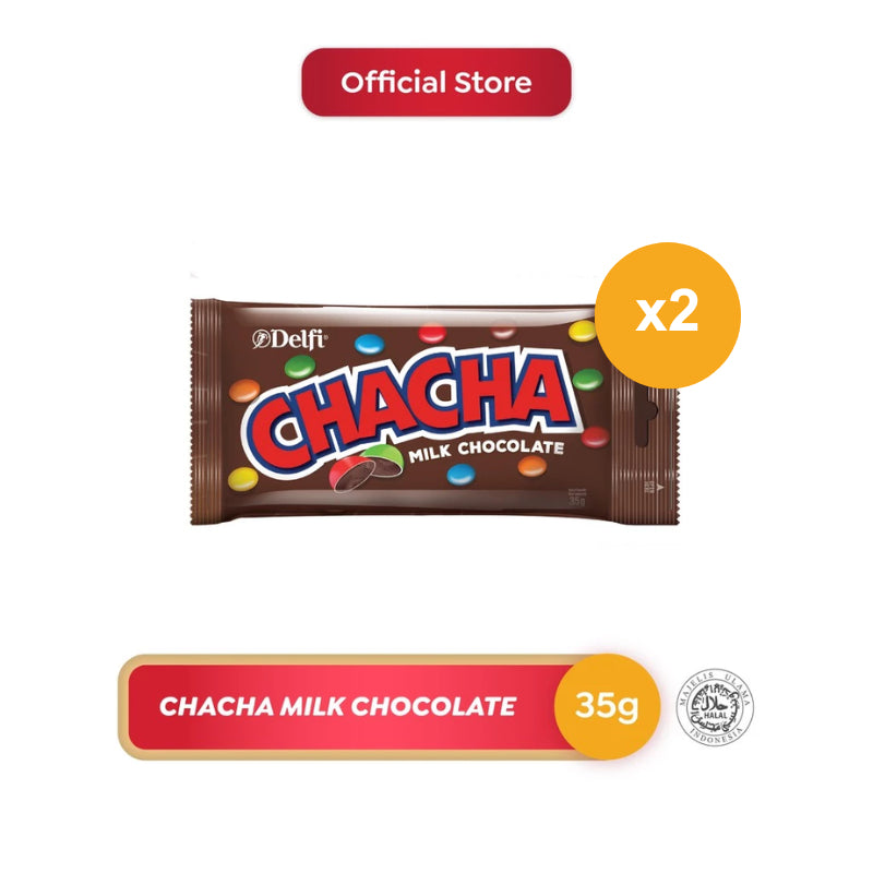 Chacha Permen Cokelat Milk Chocolate 2 x 35 gr