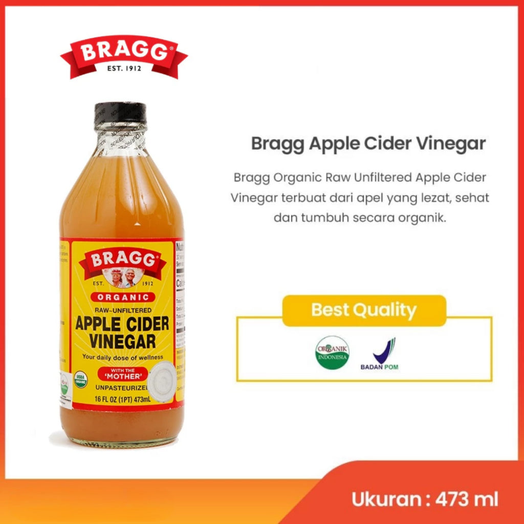 Bragg Organic Raw Unfiltered Apple Cider Vinegar 473ml (16oz)