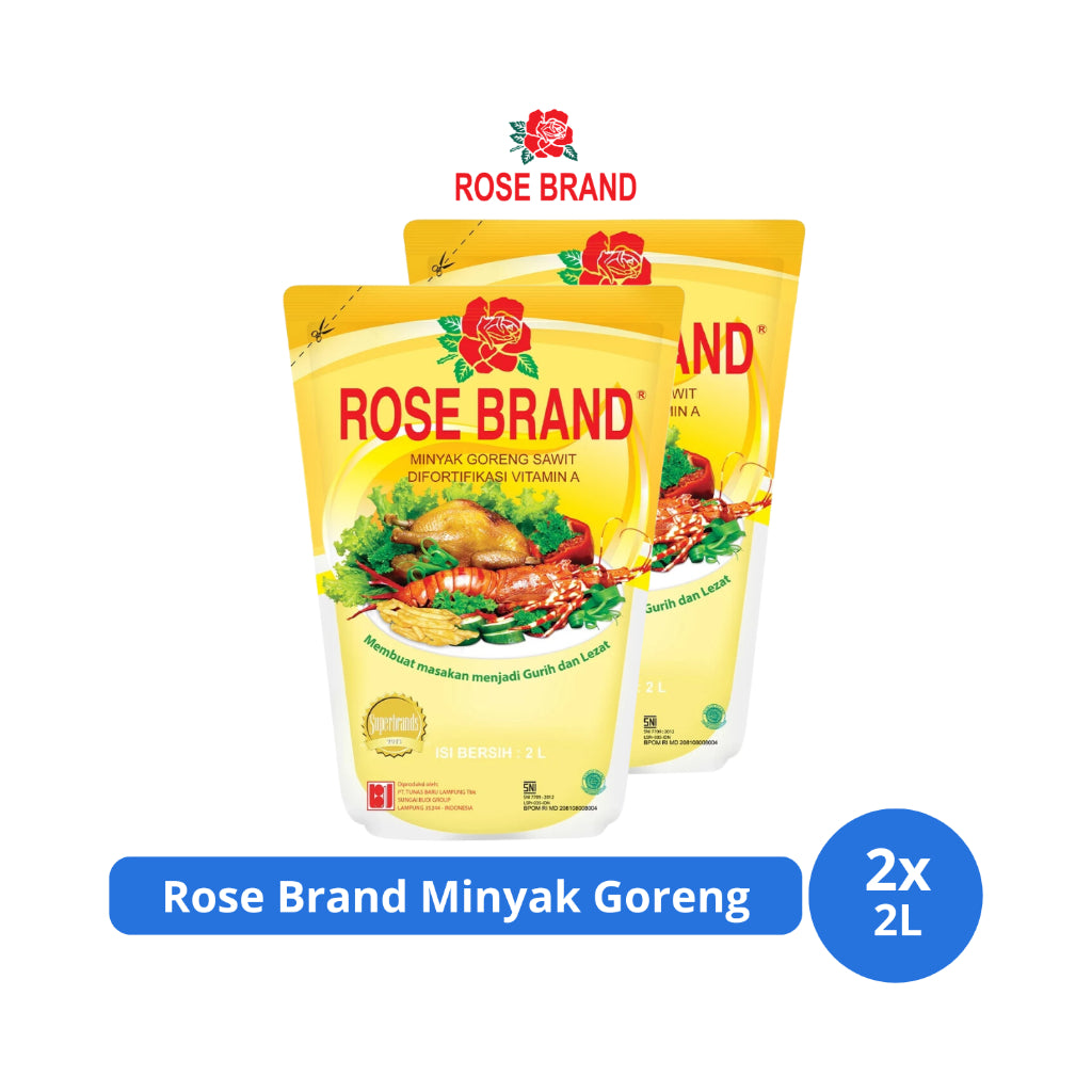 Rose Brand Minyak Goreng Pouch 2L x 2 pcs