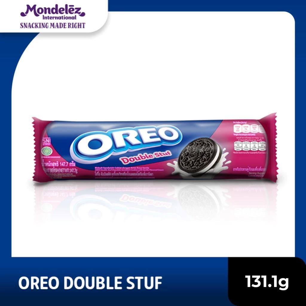 Oreo Double Stuf Biskuit Coklat Krim Vanilla 2 x 131.1 gr