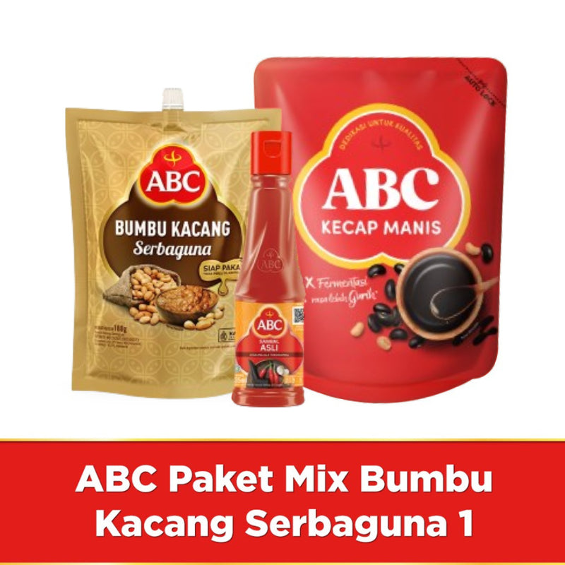 Bundling Mix Kecap 250g, Sambal 135ml dan ABC Bumbu Kacang Serbaguna 180g