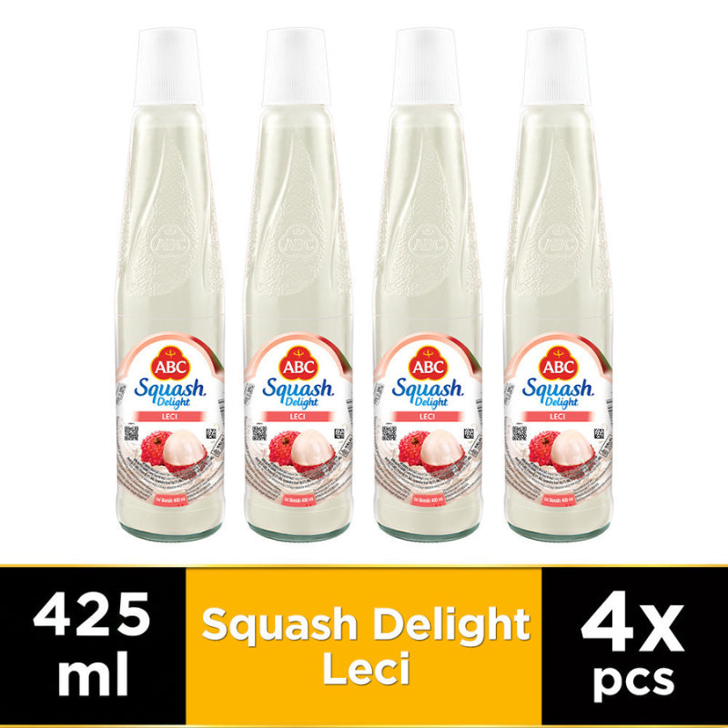 ABC Sirup Squash Delight Leci 425ml - Multi Pack 4 pcs