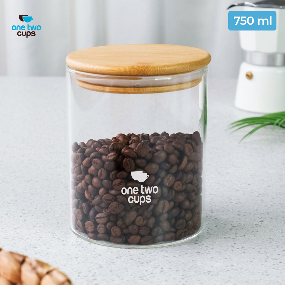 One Two Cups Toples Kaca Penyimpanan Makanan Kedap Udara Glass Jar 750ml - GH1270