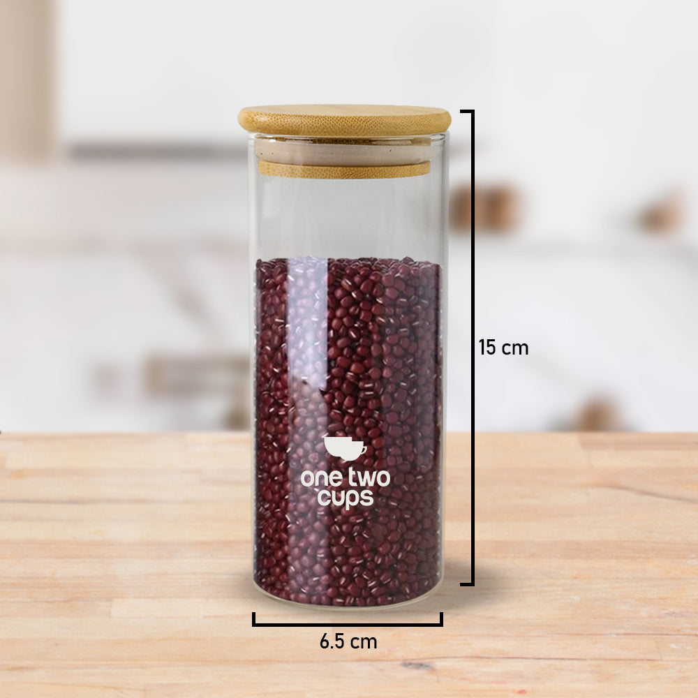 One Two Cups Toples Kaca Penyimpanan Makanan Kedap Udara Glass Jar 410ml - GH1270