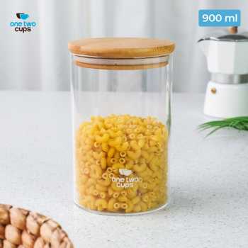 One Two Cups Toples Kaca Penyimpanan Makanan Kedap Udara Glass Jar 410ml - GH1270