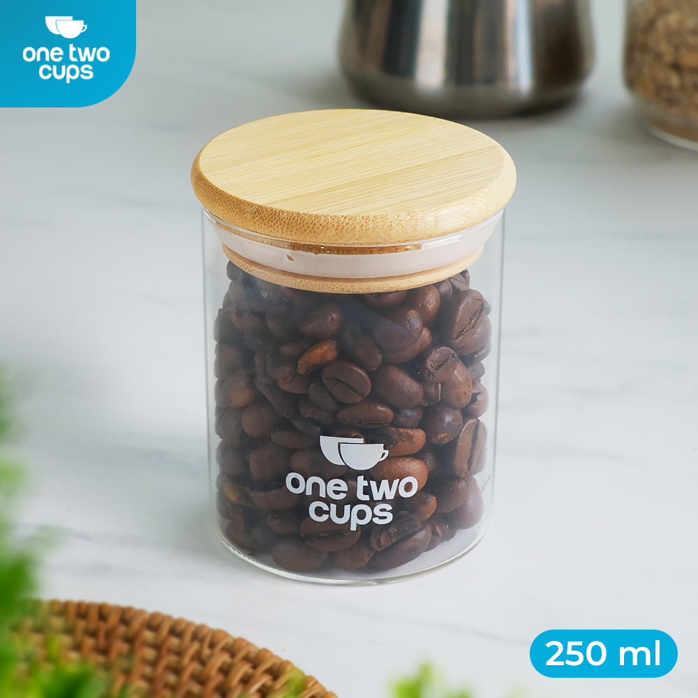 One Two Cups Toples Kaca Penyimpanan Makanan Kedap Udara Storage Jar 250ml - GH1270