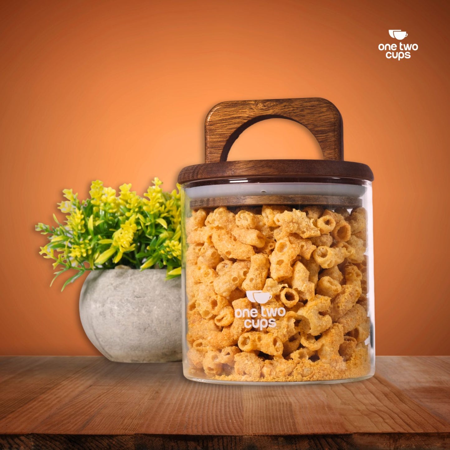 One Two Cups Toples Kaca Penyimpanan Makanan Kedap Udara Storage Jar 700ml - CF170